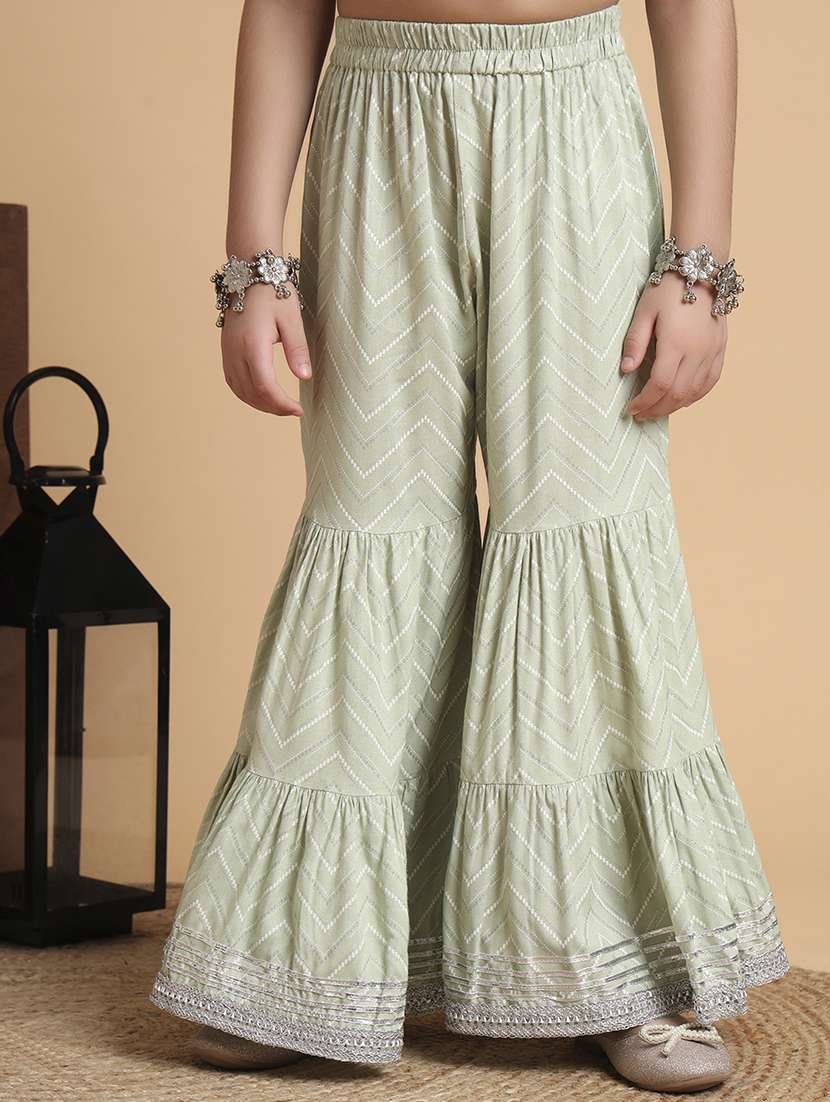 girls printed kurta and sharara with dupatta set - 22238829 -  Standard Image - 5