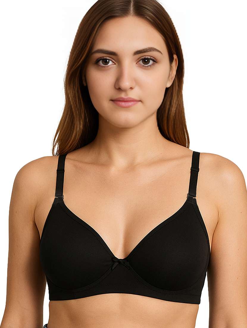 women solid non padded full coverage t-shirt bra