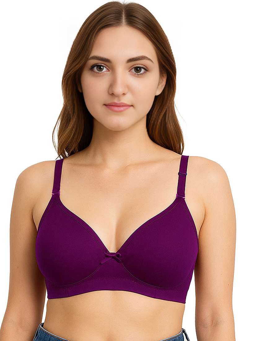 women solid non padded full coverage t-shirt bra