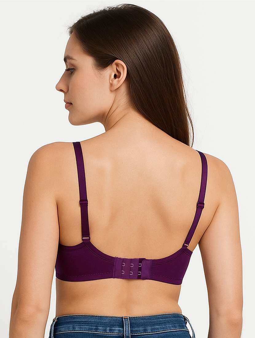 women solid non padded full coverage t-shirt bra - 22238844 -  Standard Image - 3