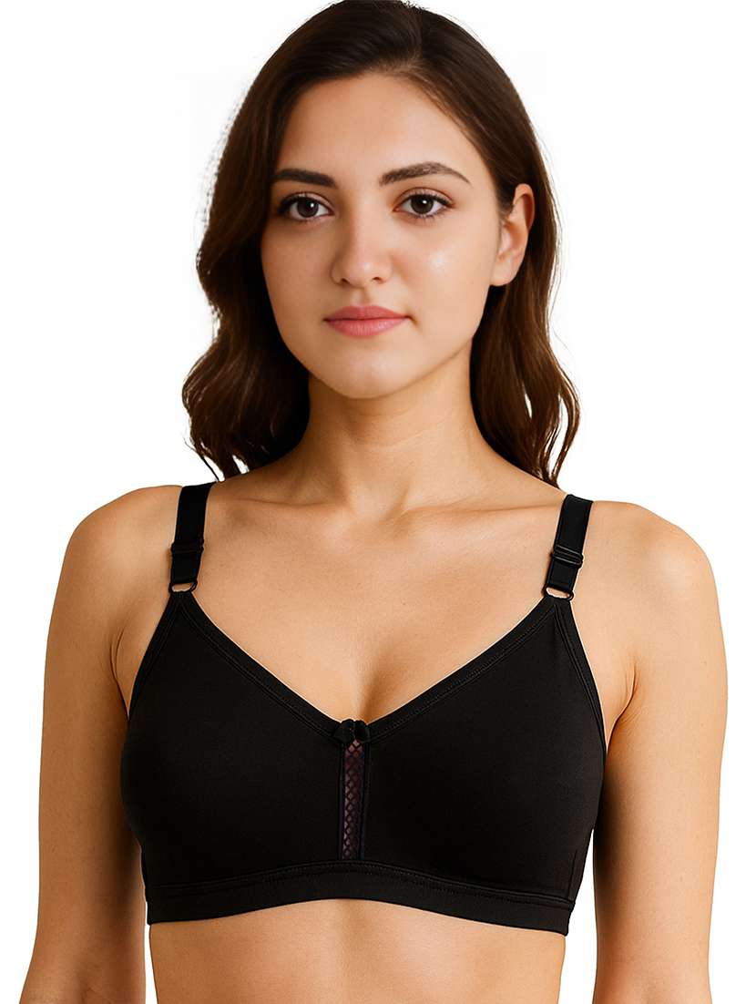 women solid non padded full coverage t-shirt bra