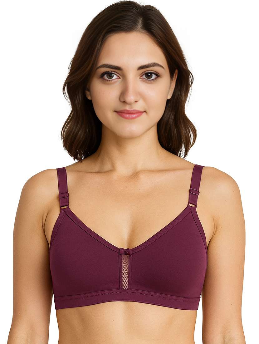 women solid non padded full coverage t-shirt bra