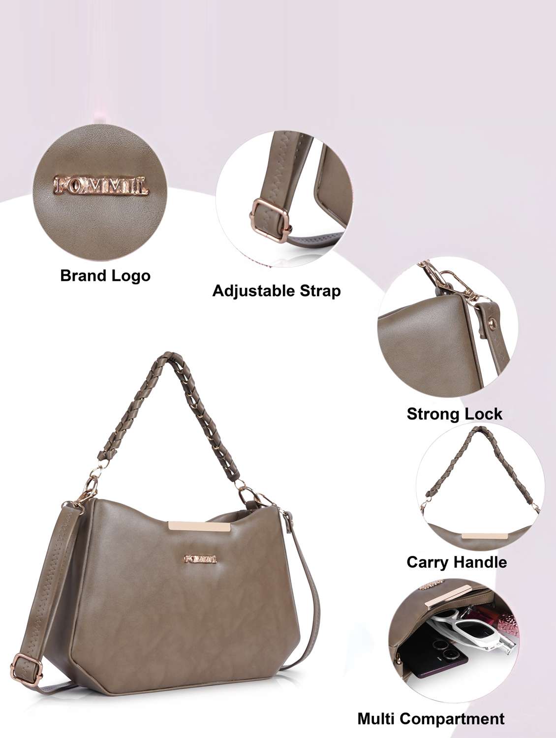 women printed structure handheld bag - 22238861 -  Standard Image - 3