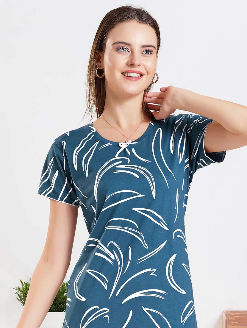 womn printed short sleeve sleepshirt - 22238878 -  Standard Image - 5