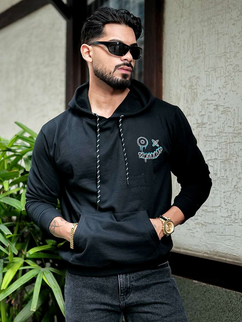 men printed long sleeve regular fit sweatshirt