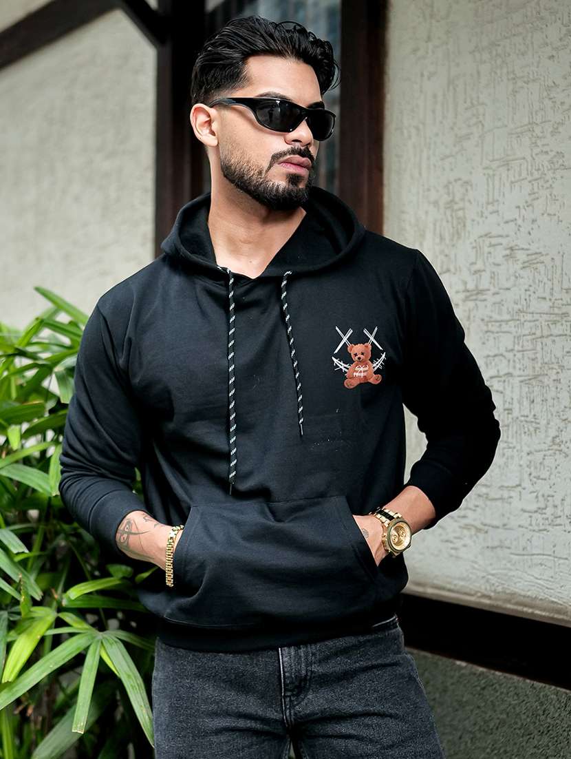 men printed long sleeve regular fit sweatshirt