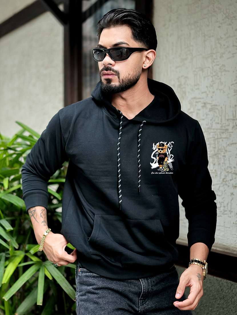 men printed long sleeve regular fit sweatshirt