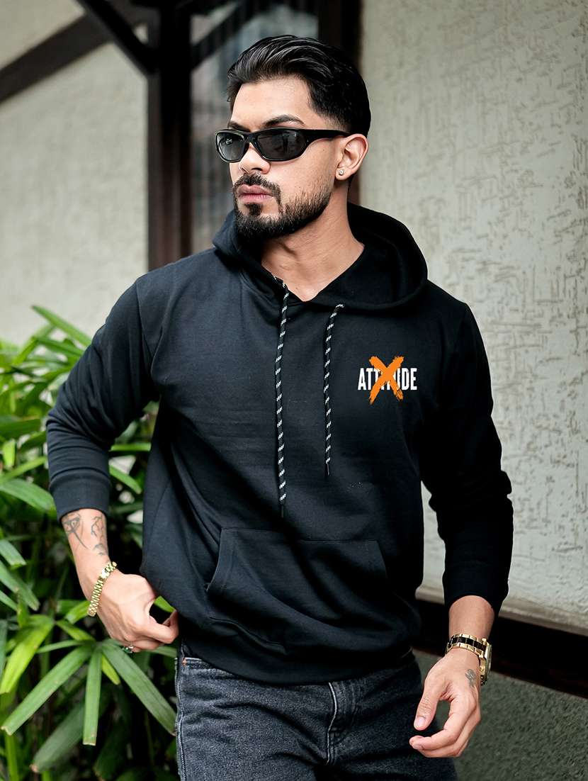 men printed long sleeve regular fit sweatshirt