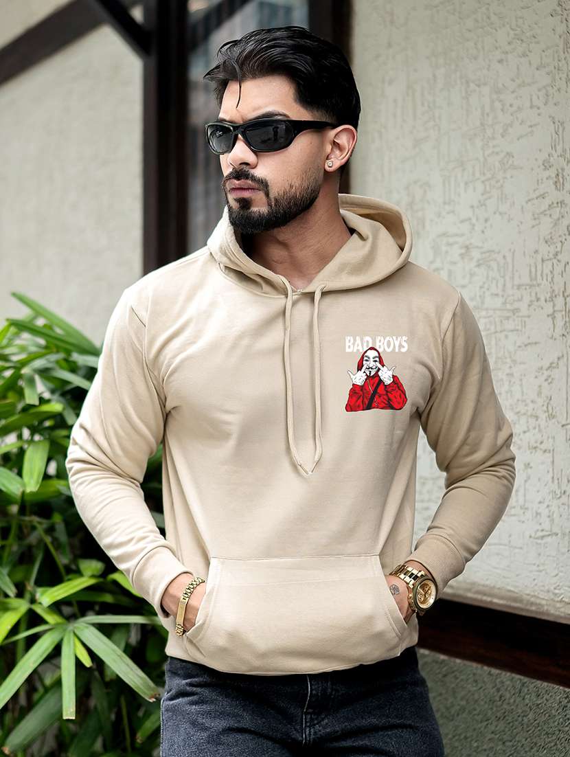 men printed long sleeve regular fit sweatshirt
