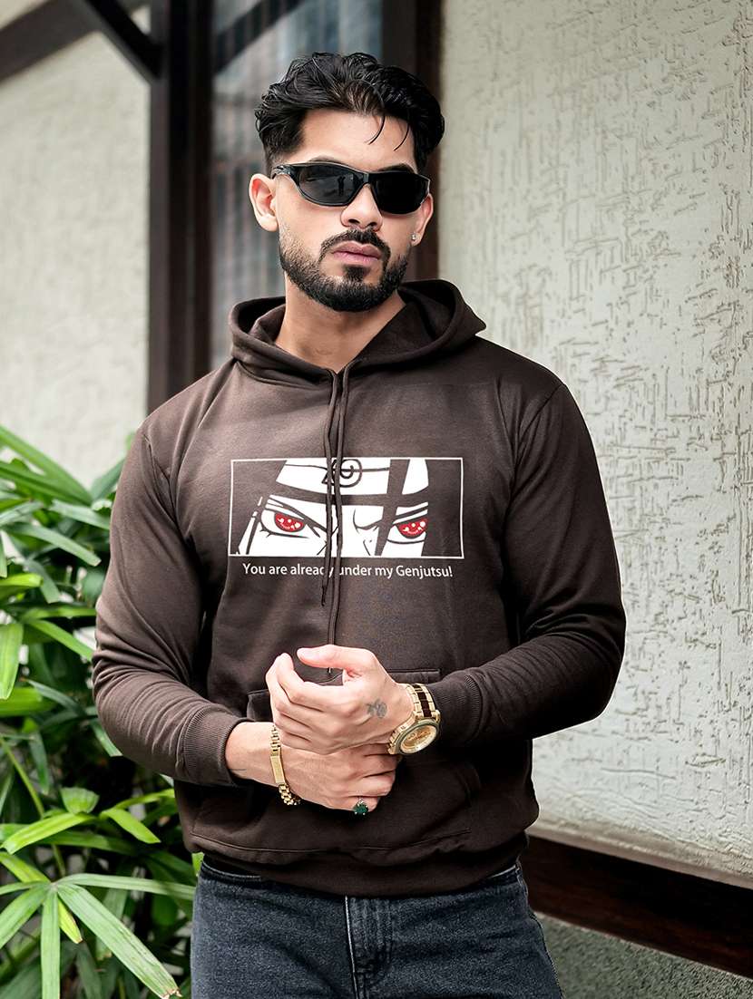 men printed long sleeve regular fit sweatshirt
