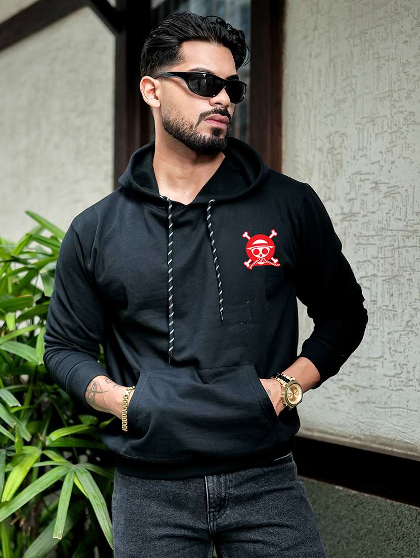 men printed long sleeve regular fit sweatshirt