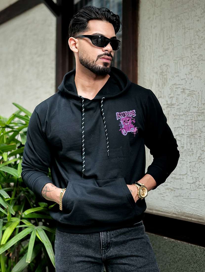 men printed long sleeve regular fit sweatshirt