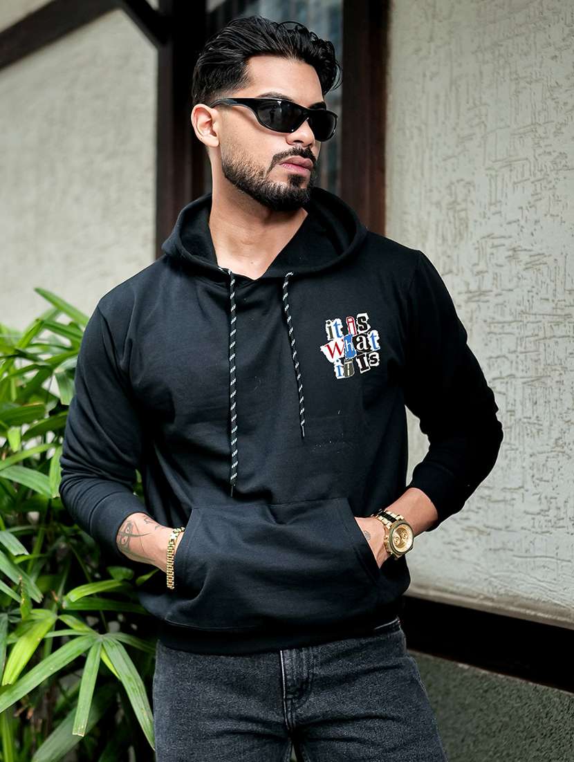 men typographic long sleeve regular fit sweatshirt