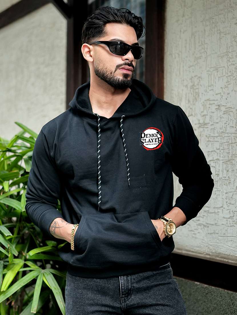 men graphic long sleeve regular fit sweatshirt