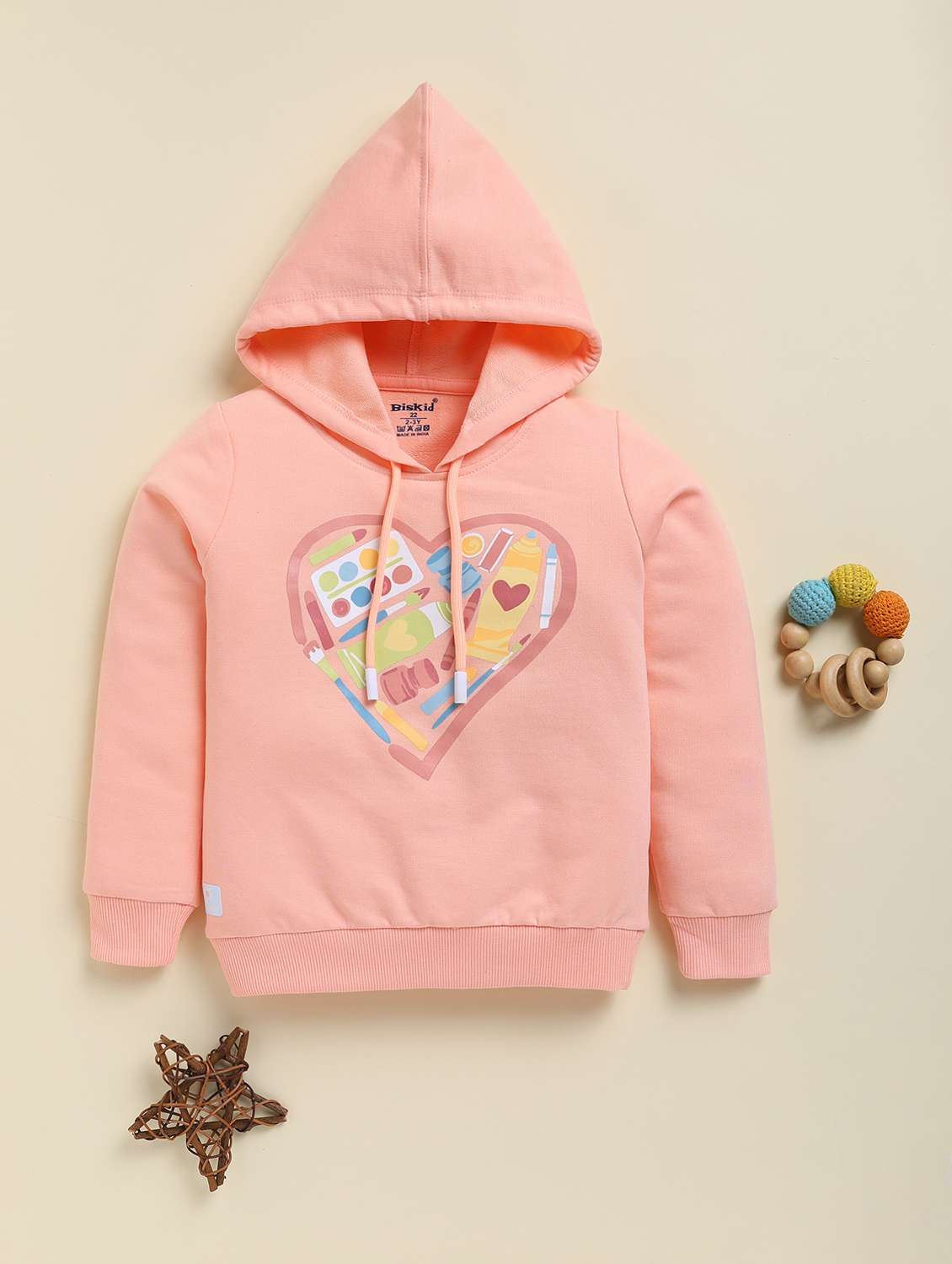 boys printed long sleeve hooded sweatshirt