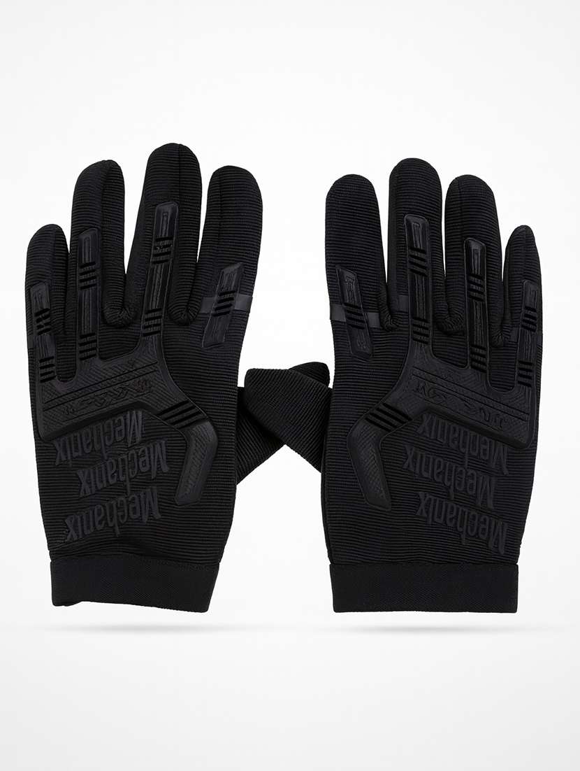 men solid full-finger tactical gloves