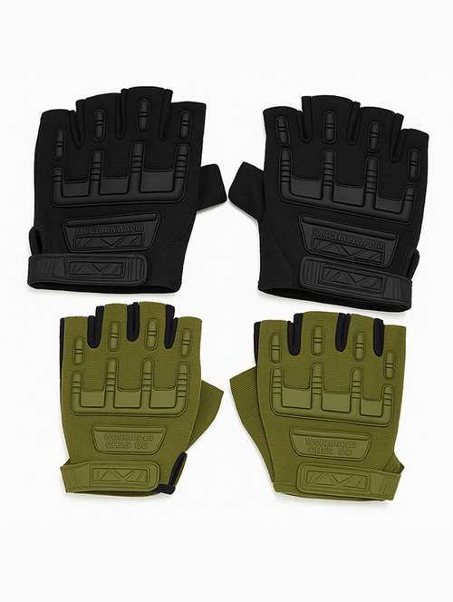 men pack of 2 half finger tactical gloves - 22239113 -  Standard Image - 0