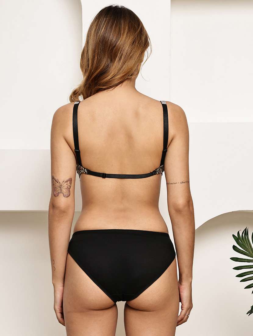 women animal print underwired bra and panty set - 22239120 -  Standard Image - 3