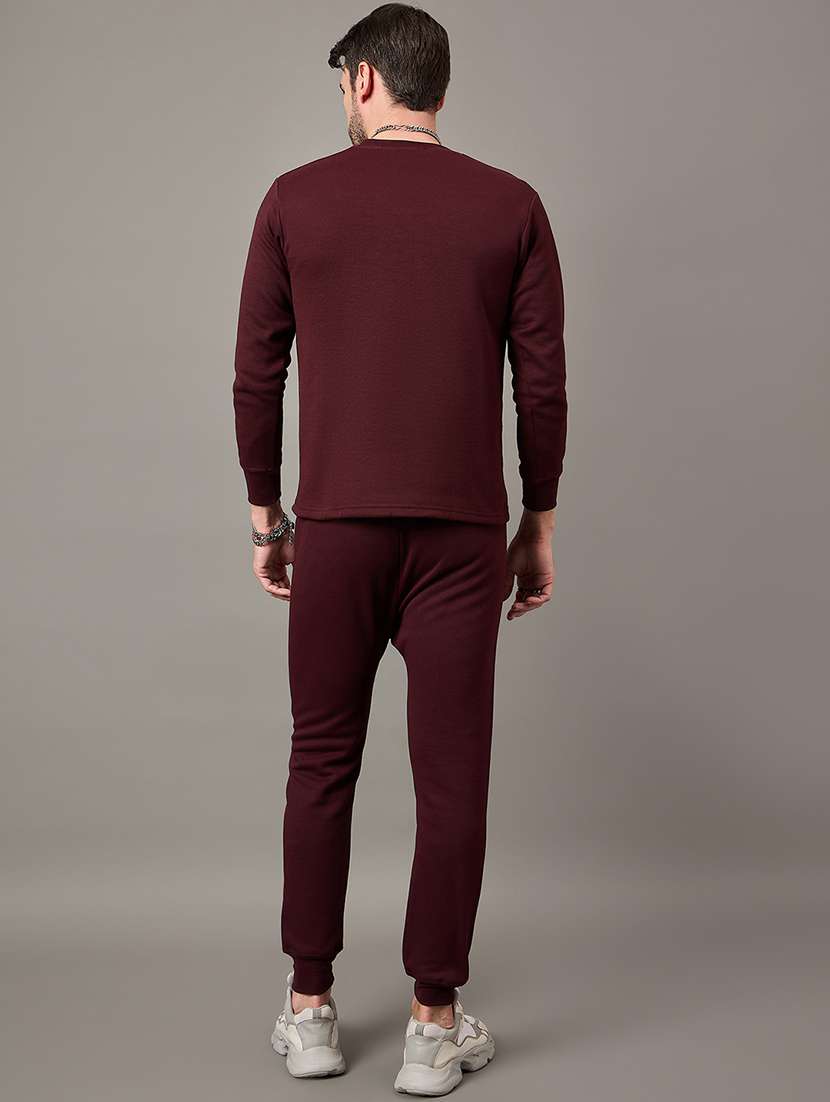 men solid round neck full length thermal set - 22239139 -  Standard Image - 3