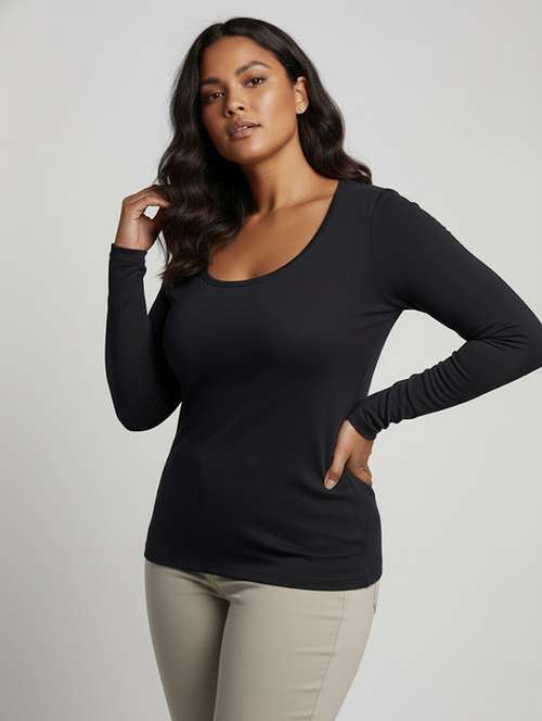 women solid long sleeve pullover - 22239200 -  Standard Image - 0