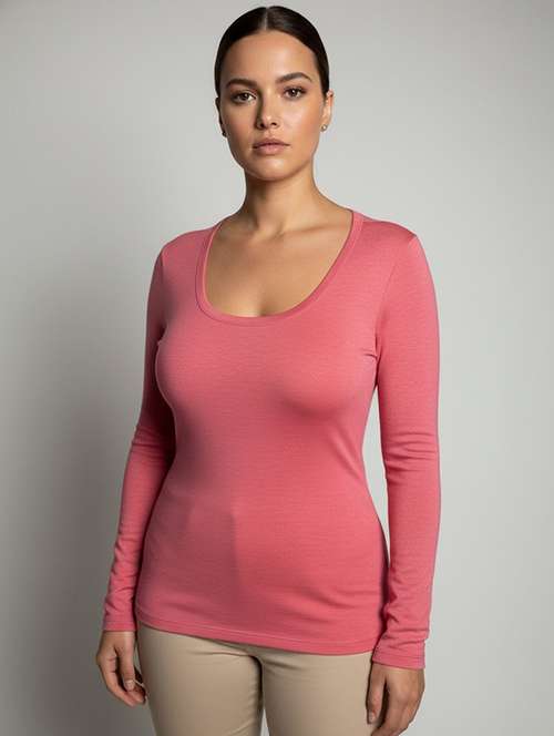women solid long sleeve pullover - 22239201 -  Standard Image - 0