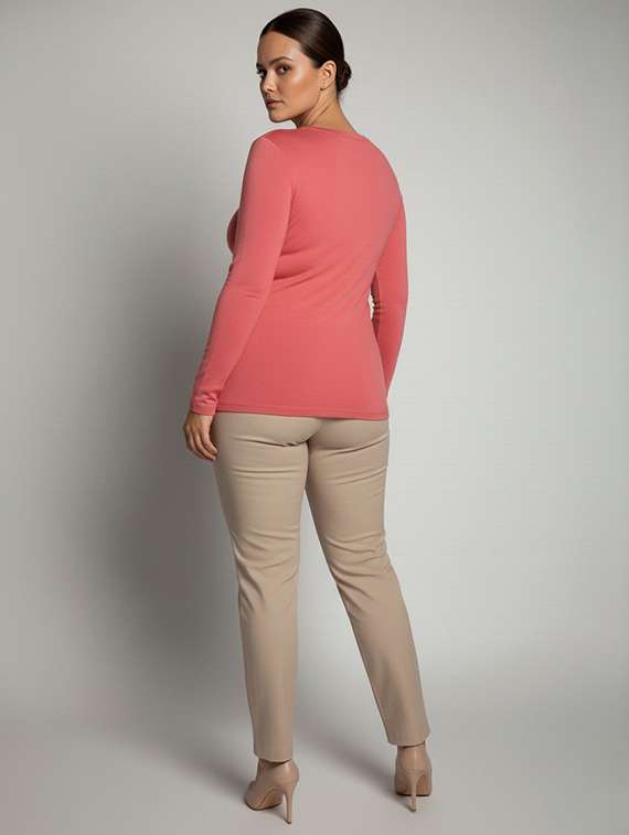 women solid long sleeve pullover - 22239201 -  Standard Image - 3