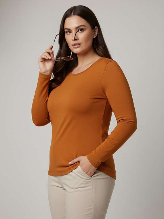 women solid long sleeve pullover - 22239202 -  Zoom Image - 0
