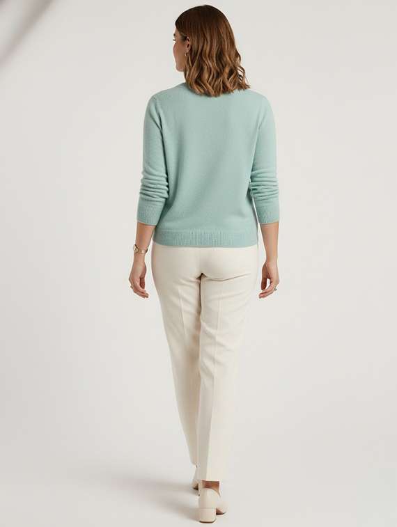 women solid long sleeve pullover - 22239217 -  Standard Image - 3