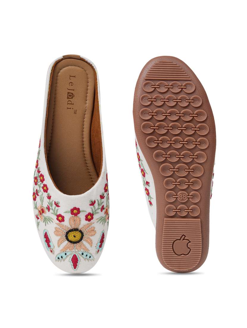 women embroidered slip on mojari - 22239321 -  Standard Image - 5