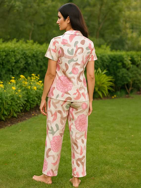 women printed nightwear pyjama set - 22239336 -  Standard Image - 5