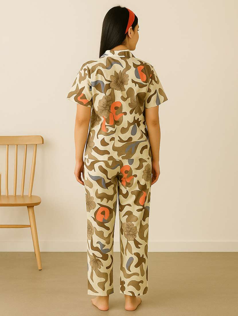 women printed nightwear pyjama set - 22239339 -  Standard Image - 5