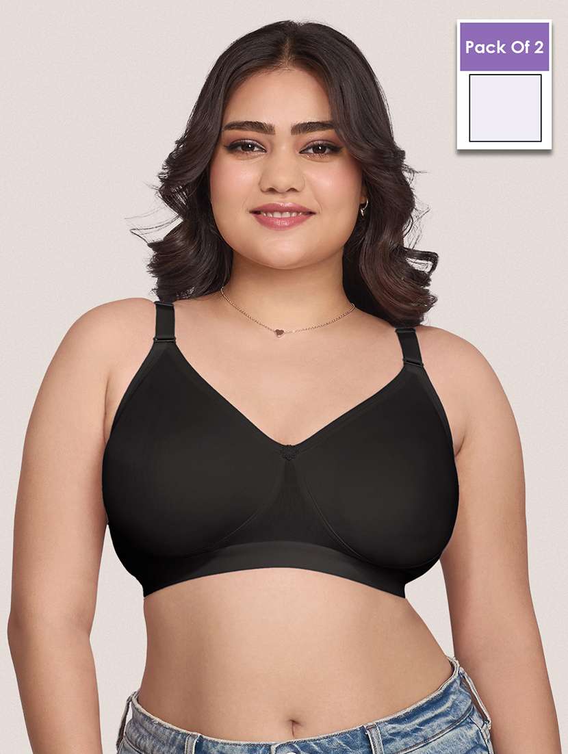 women pack of 2 solid full coverage minimizer bra