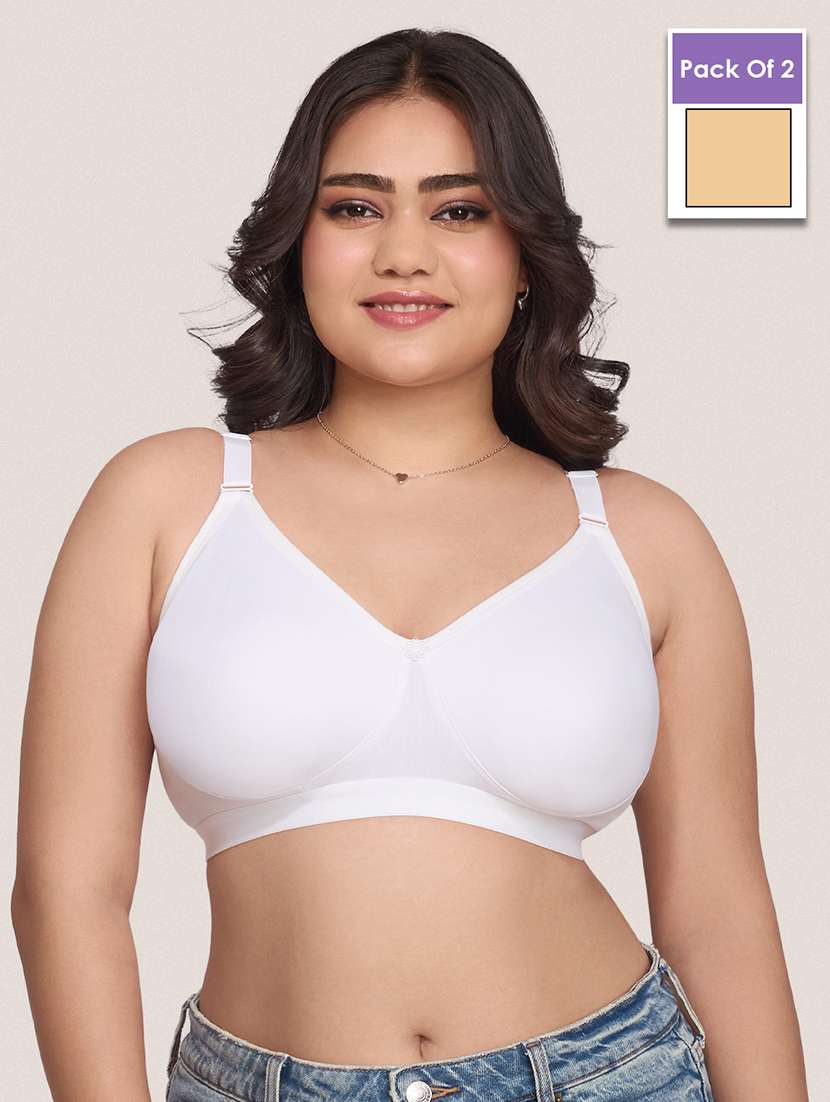 women pack of 2 solid full coverage minimizer bra