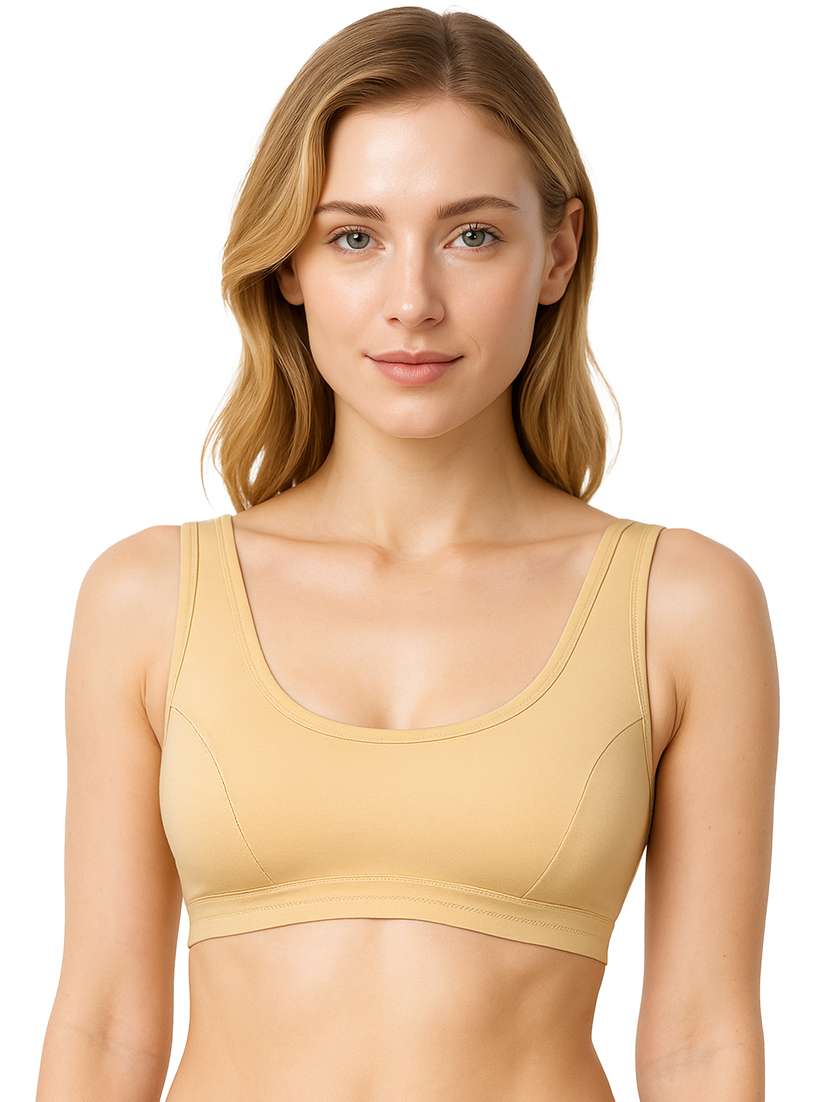 women solid full coverage sports bra