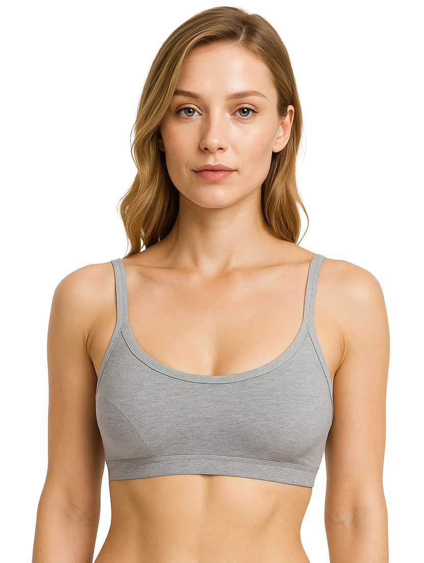women solid full coverage sports bra