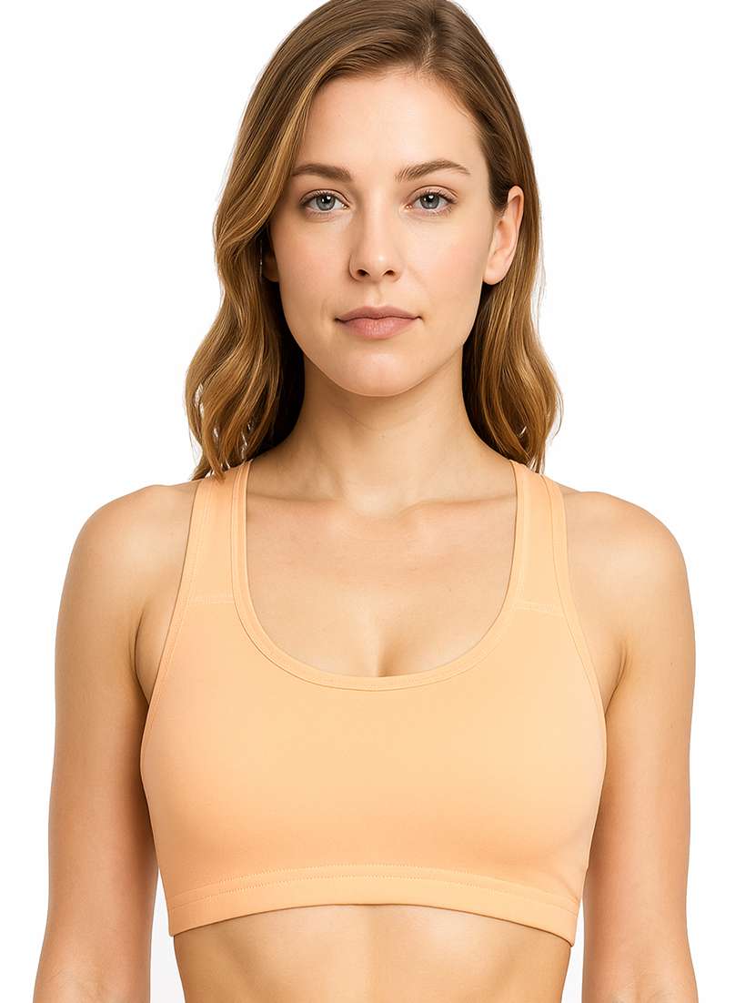 women solid full coverage sports bra