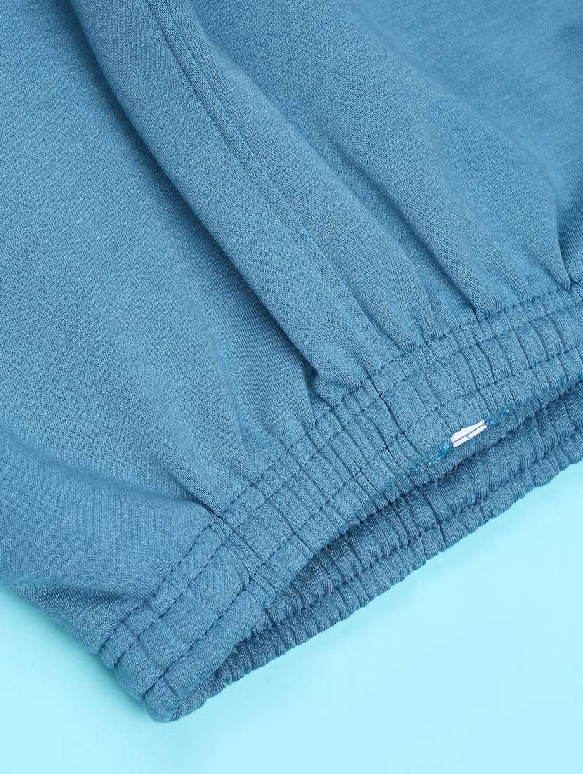 women solid puff sleeve denim bodycon dress - 22240266 -  Standard Image - 3