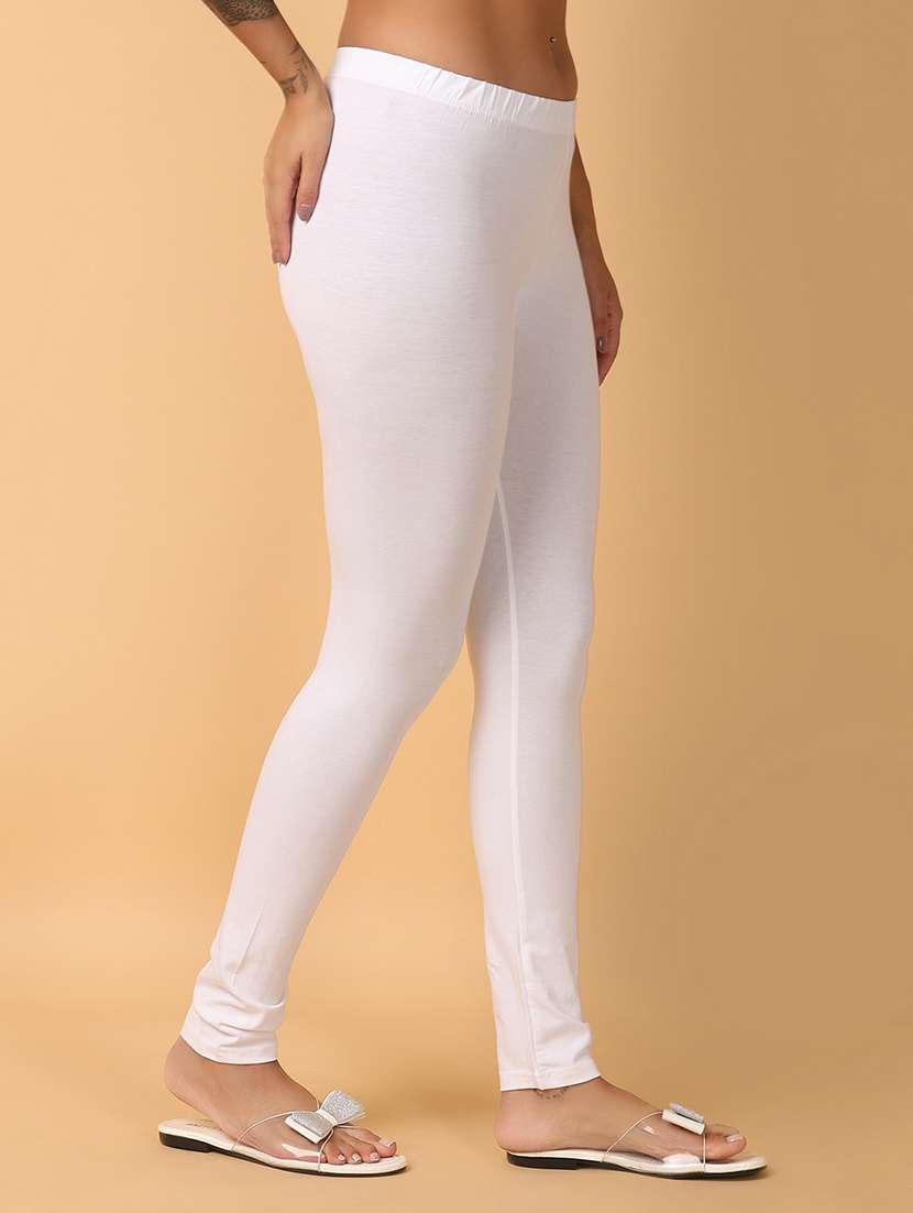 women solid mid rise legging - 22240335 -  Standard Image - 3