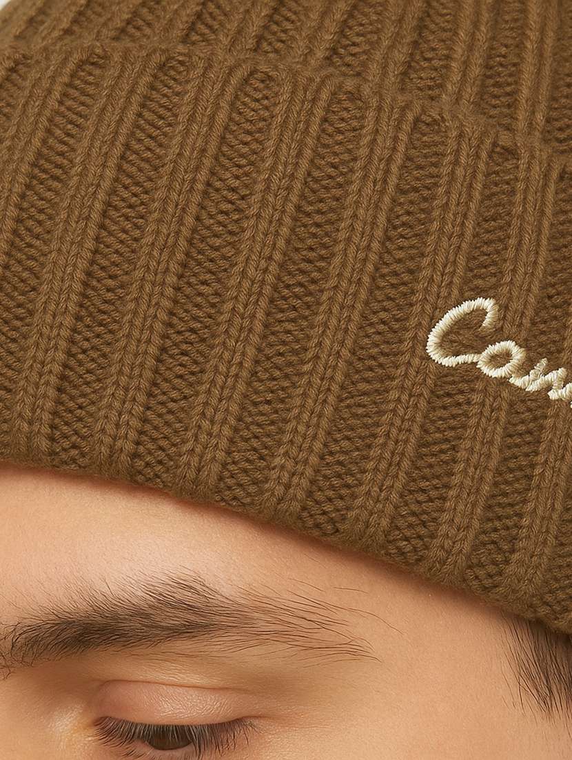 men solid ribbed knit winter beanie cap - 22240402 -  Standard Image - 3