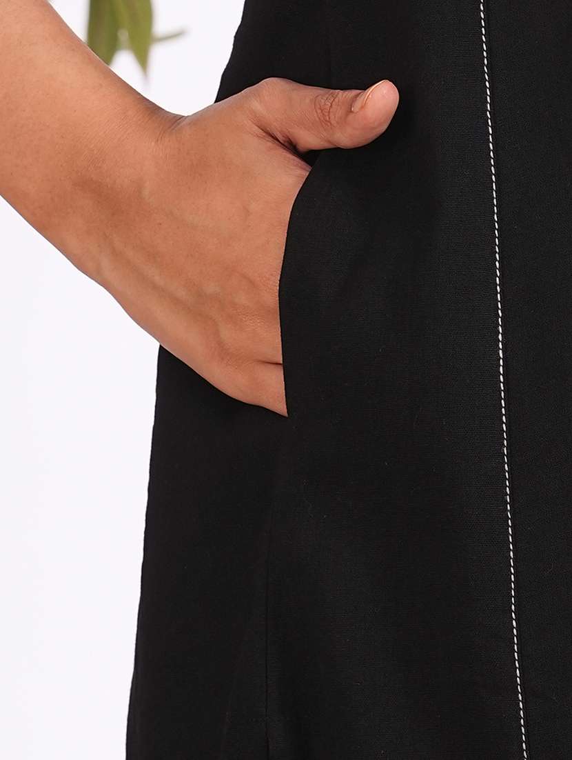 women self design three quarter sleeve a-line kurta - 22240415 -  Standard Image - 5