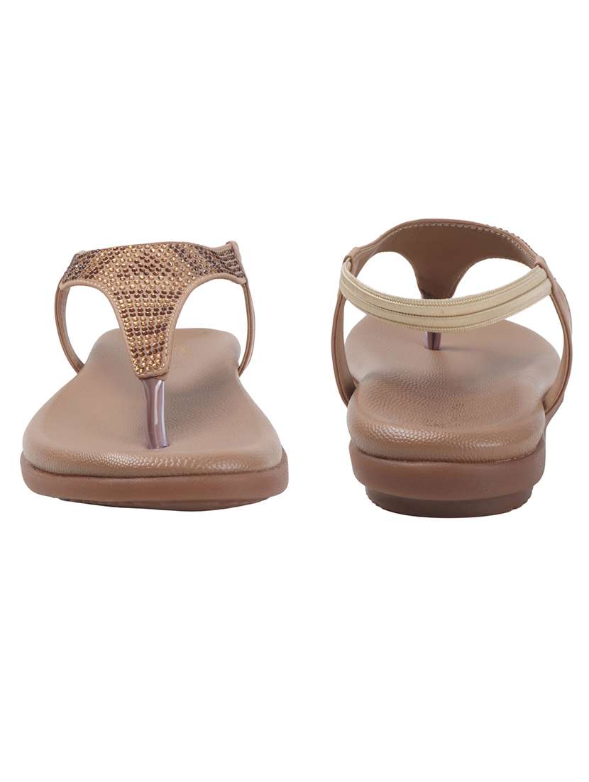 women t-strap embellished flat sandal - 22240497 -  Standard Image - 3