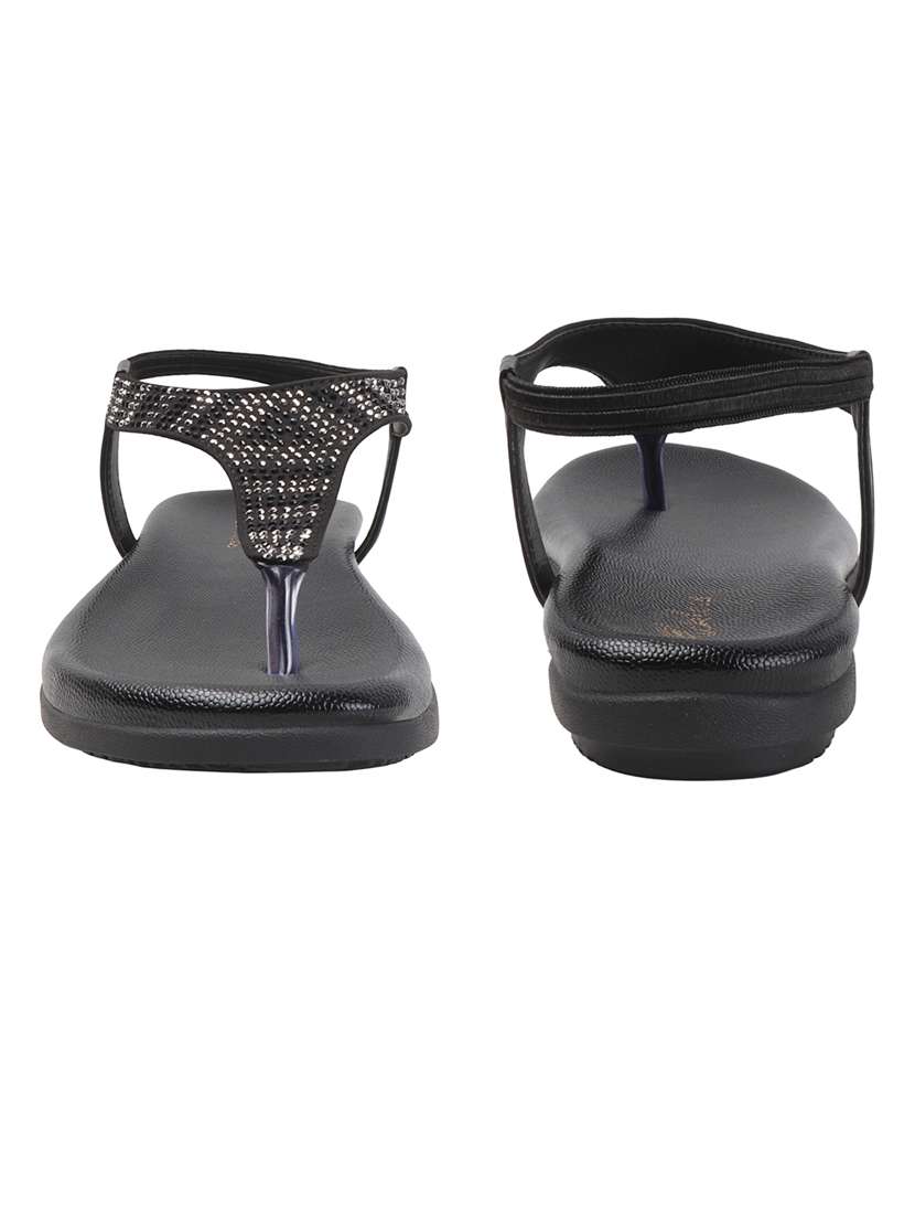 women t-strap embellished flat sandal - 22240498 -  Standard Image - 3