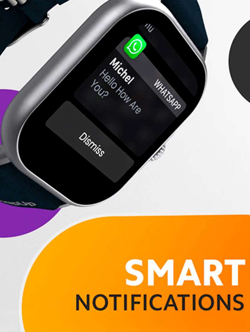 snapup turbo plus bluetooth calling smartwatch (black) - 22240507 -  Standard Image - 5