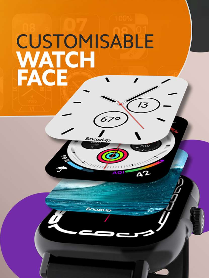 snapup turbo plus bluetooth calling smartwatch (silver blue) - 22240508 -  Standard Image - 3