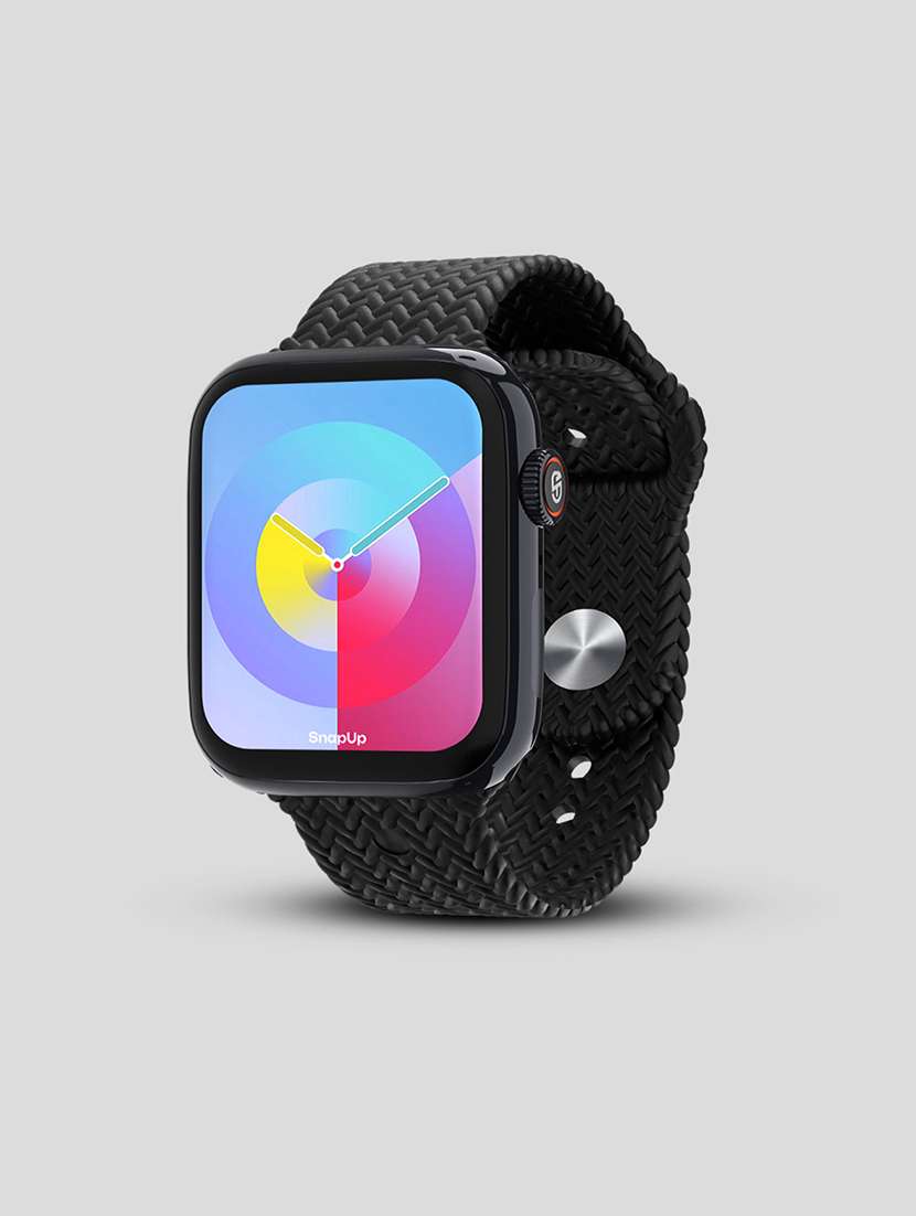 snapup connect max bluetooth calling smart watch (electric black)