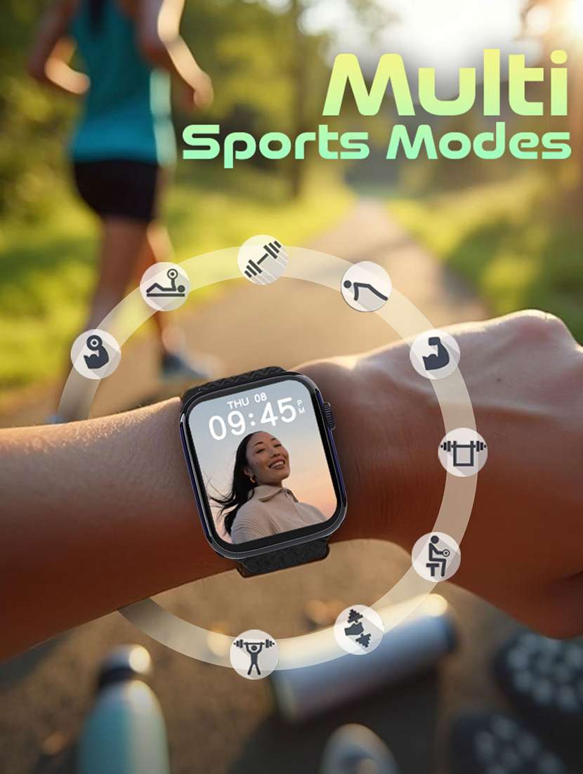 snapup connect max bluetooth calling smart watch (electric black) - 22240511 -  Standard Image - 5