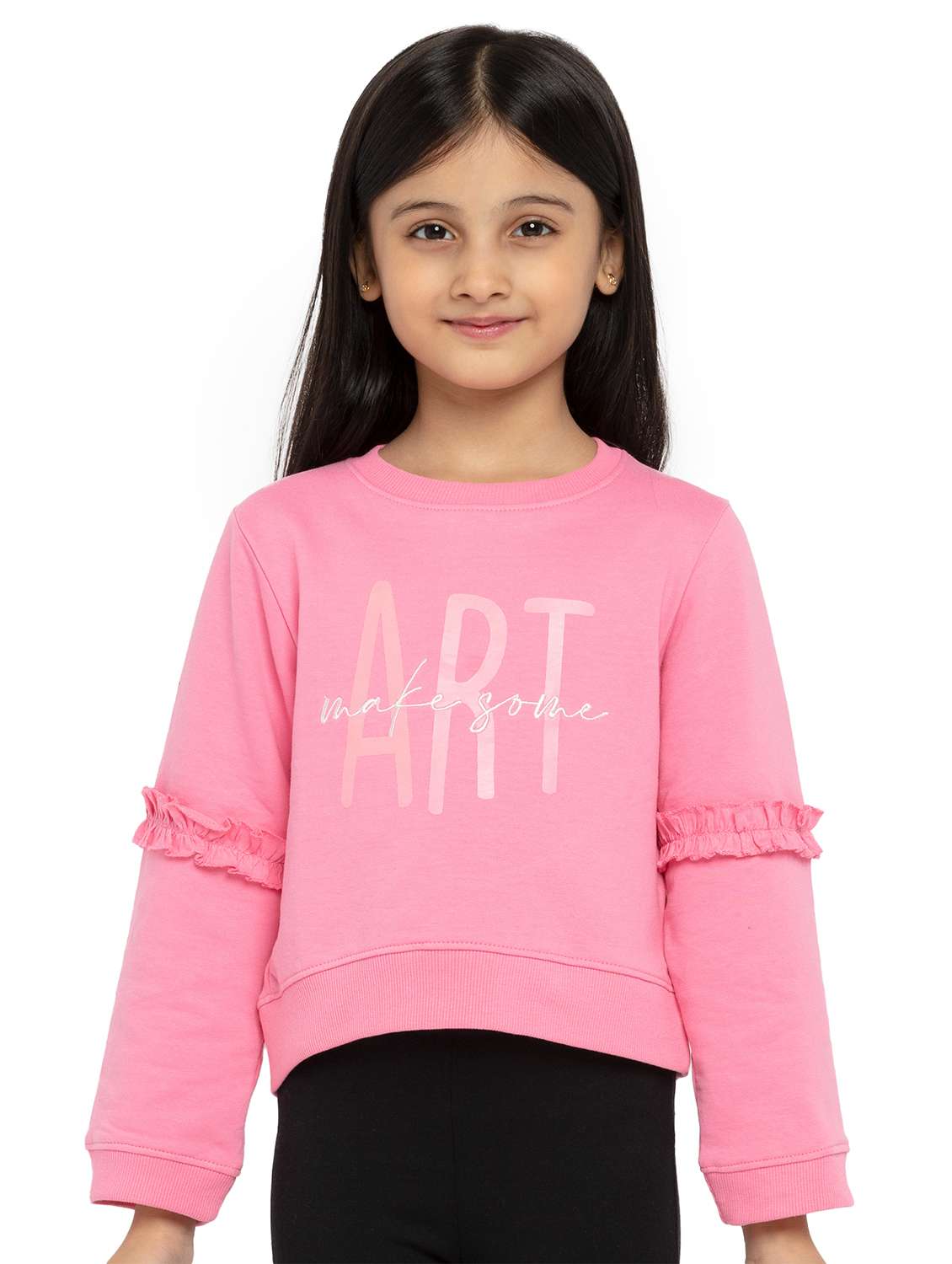 girls printed long sleeve sweatshirt