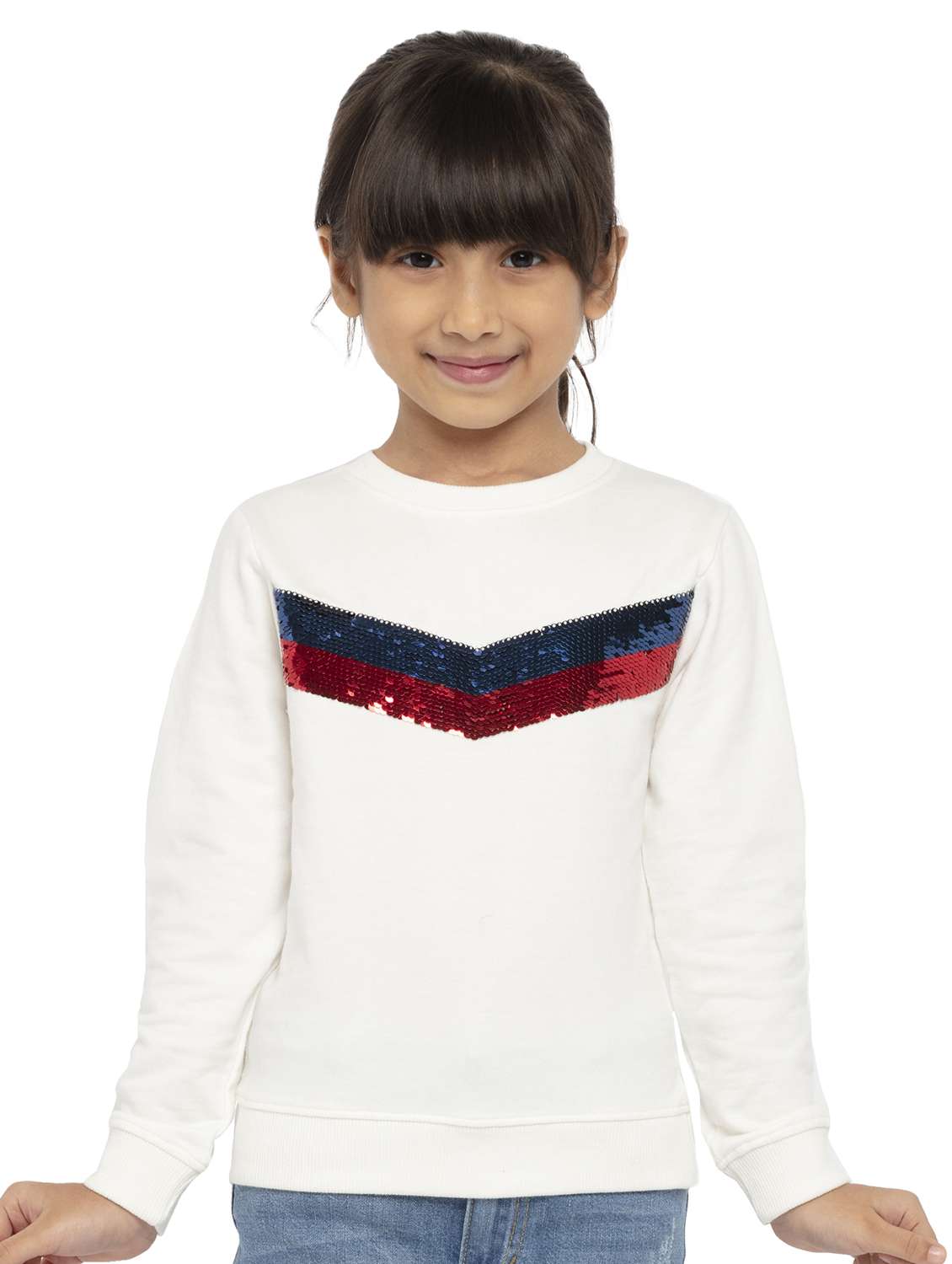girls emebllished long sleeve sweatshirt
