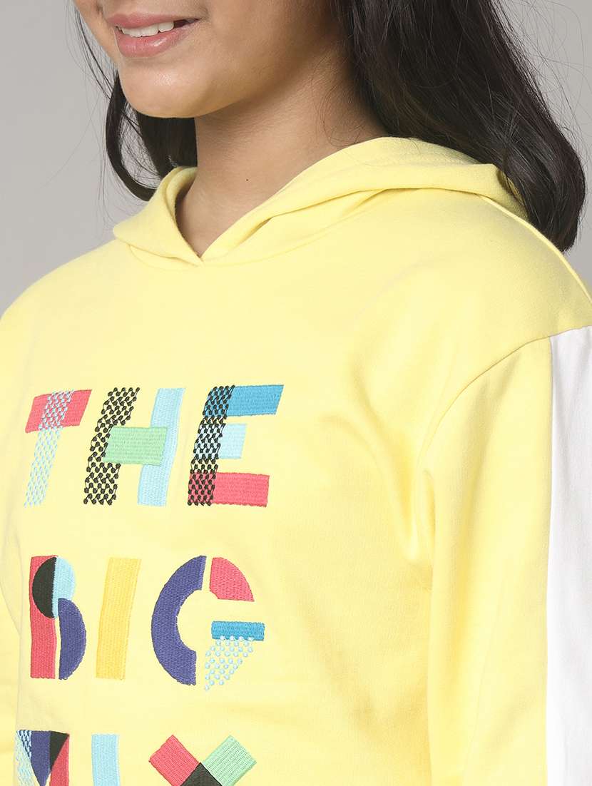 girls printed long sleeve hooded sweatshirt - 22240524 -  Standard Image - 3