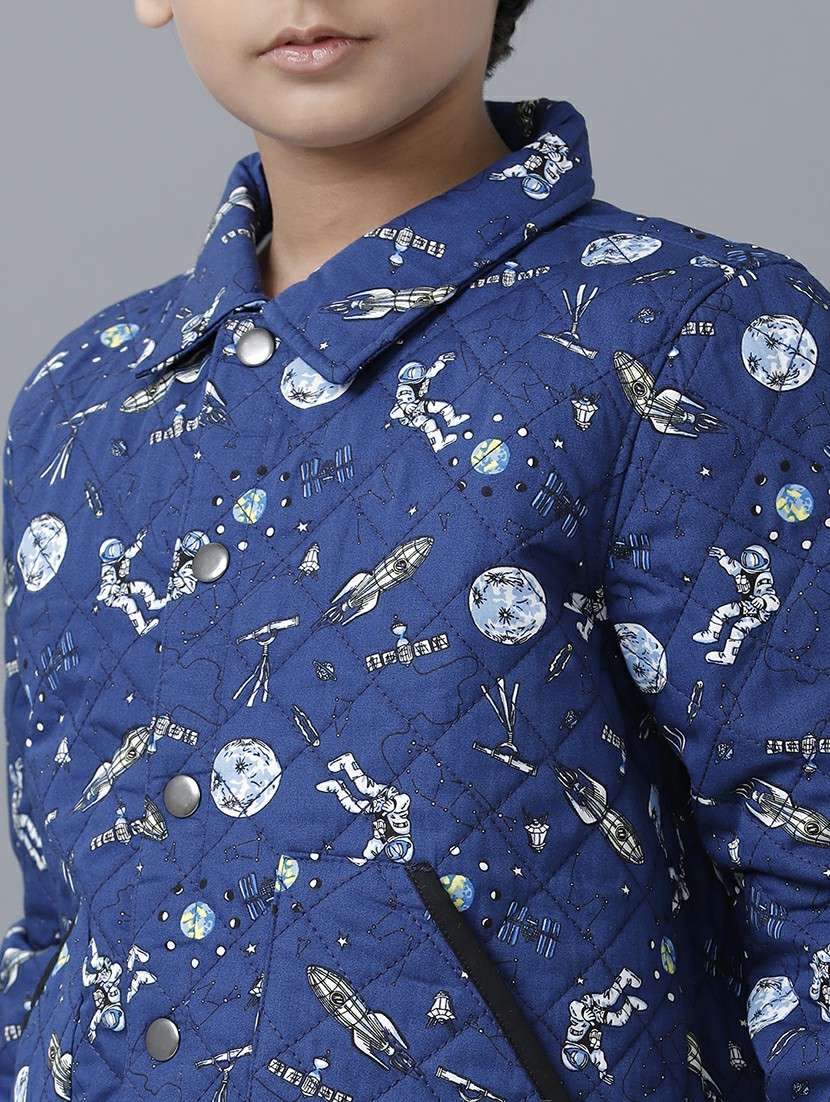 boys printed long sleeve quilted jacket - 22240530 -  Standard Image - 3